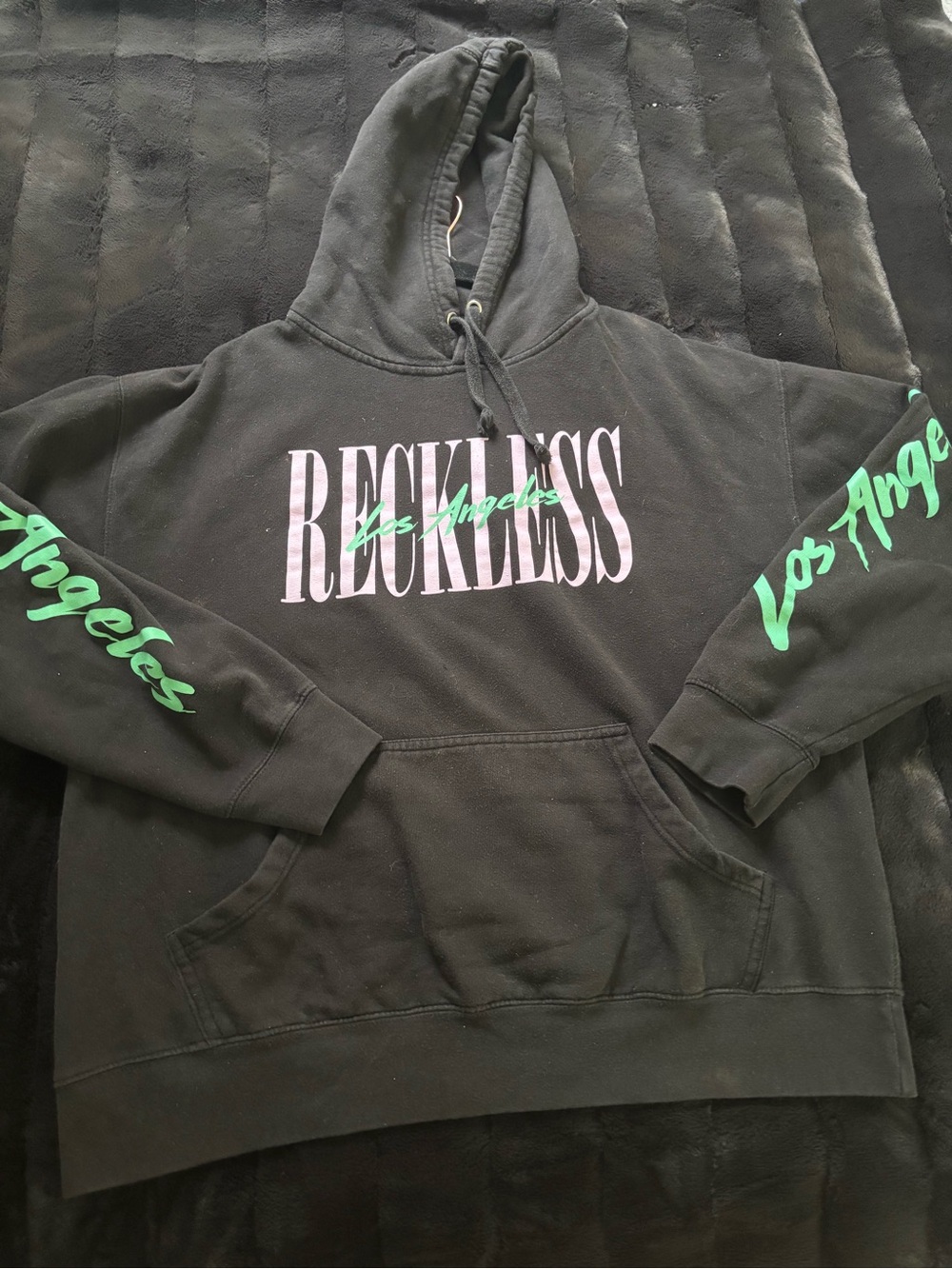 Young & Reckless Black Streetwear Vintage 90’s Style Hoodie